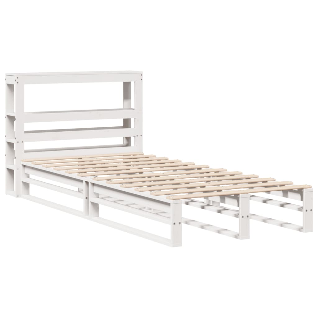 Bedframe zonder matras massief grenenhout wit 90x200 cm is nu te koop bij PeponiXL, paradijselijk wonen!