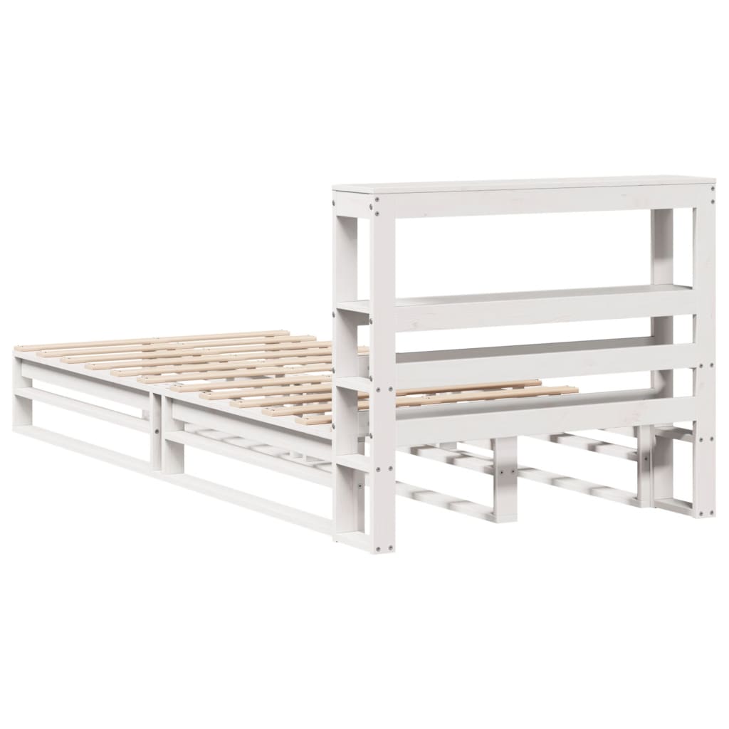 Bedframe zonder matras massief grenenhout wit 90x200 cm is nu te koop bij PeponiXL, paradijselijk wonen!
