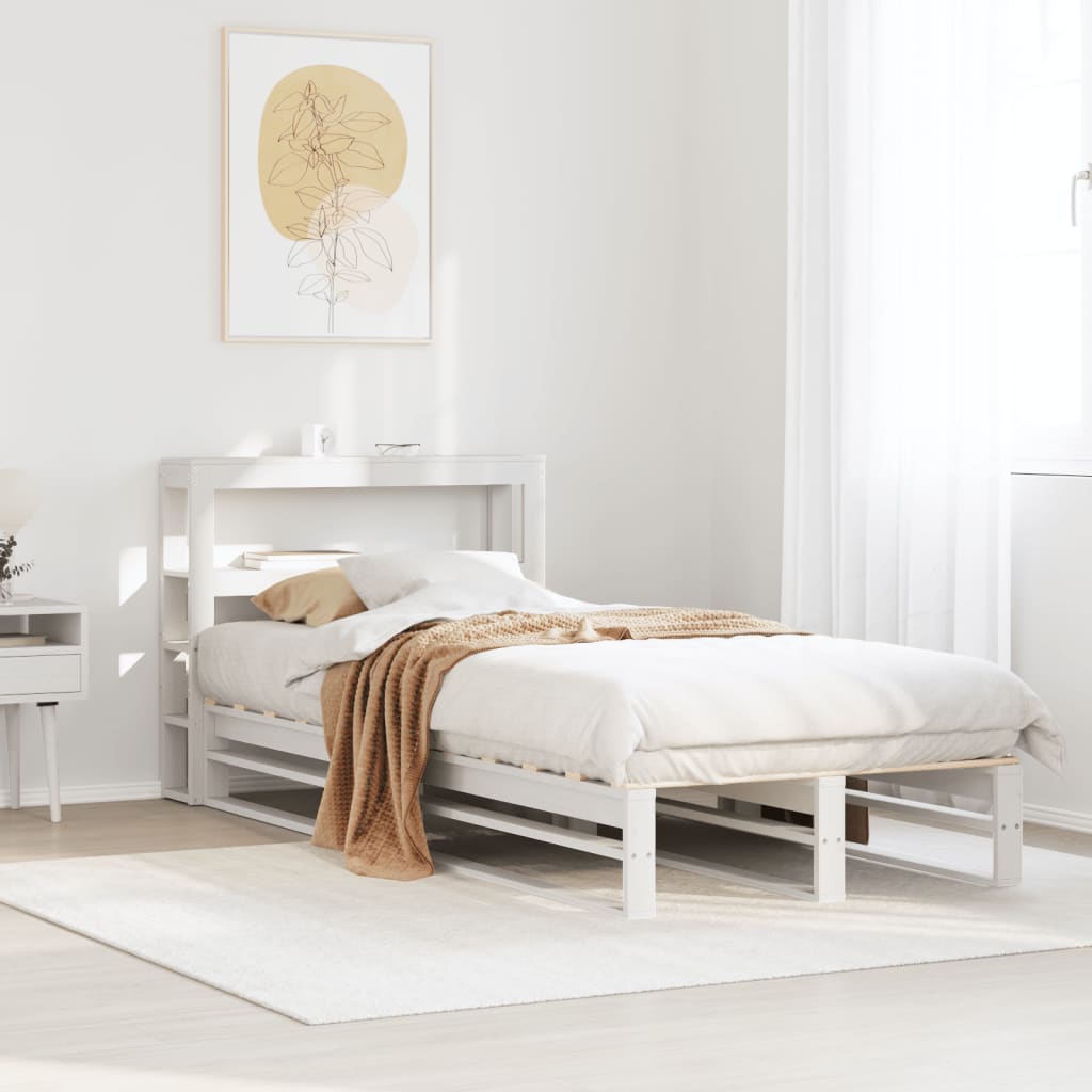 Bedframe zonder matras massief grenenhout wit 90x200 cm is nu te koop bij PeponiXL, paradijselijk wonen!