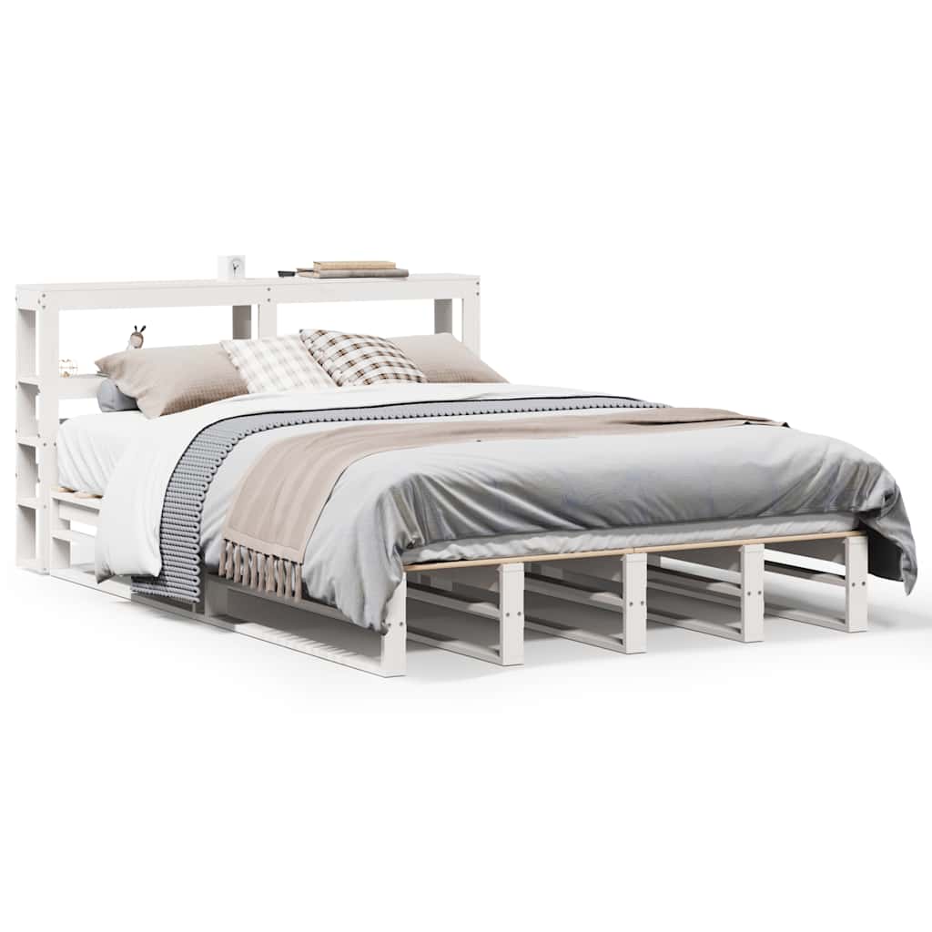 Bedframe zonder matras massief grenenhout wit 120x200 cm is nu te koop bij PeponiXL, paradijselijk wonen!