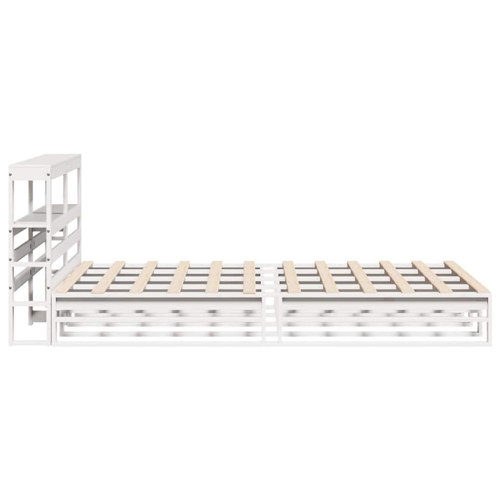 Bedframe zonder matras massief grenenhout wit 120x200 cm is nu te koop bij PeponiXL, paradijselijk wonen!
