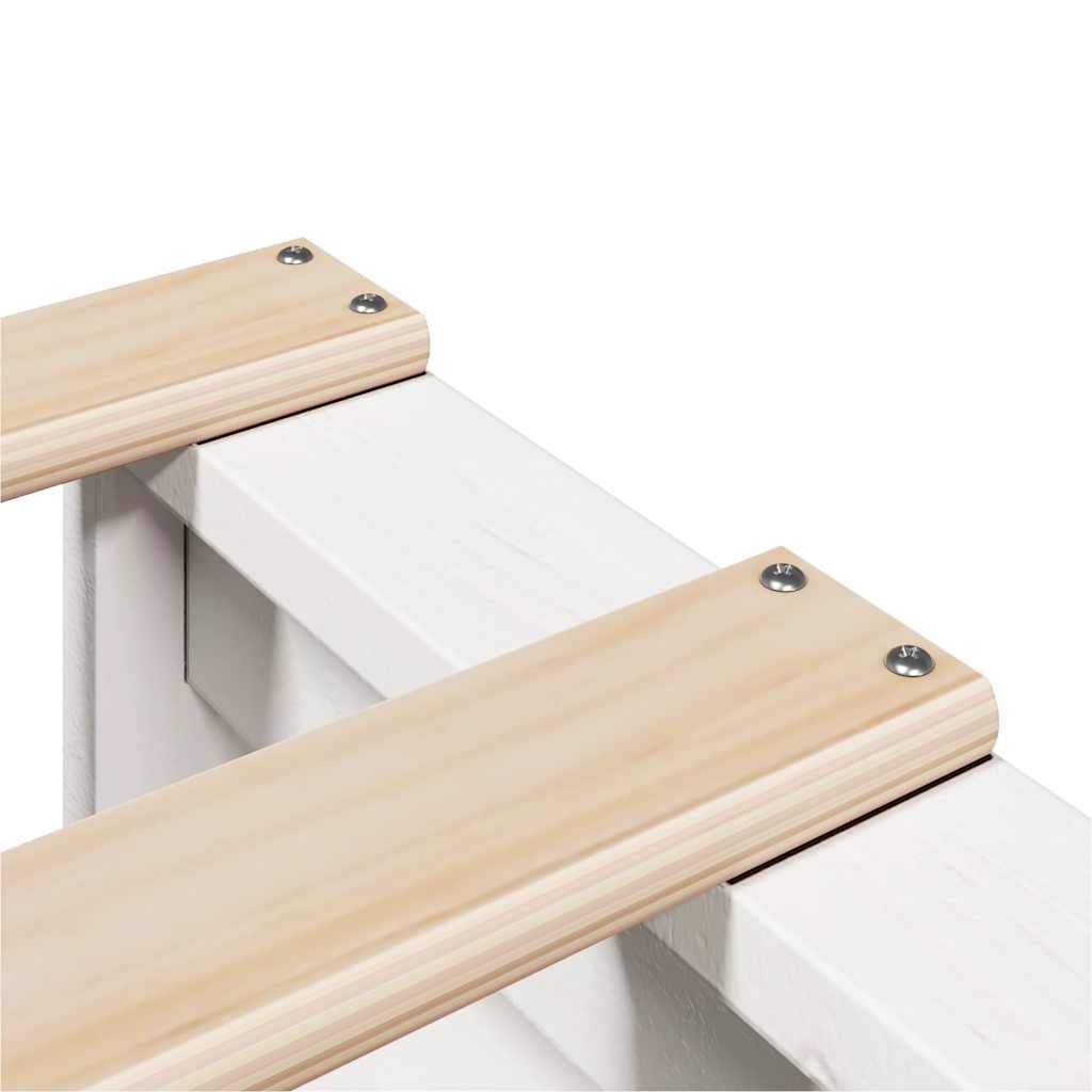 Bedframe zonder matras massief grenenhout wit 120x200 cm is nu te koop bij PeponiXL, paradijselijk wonen!