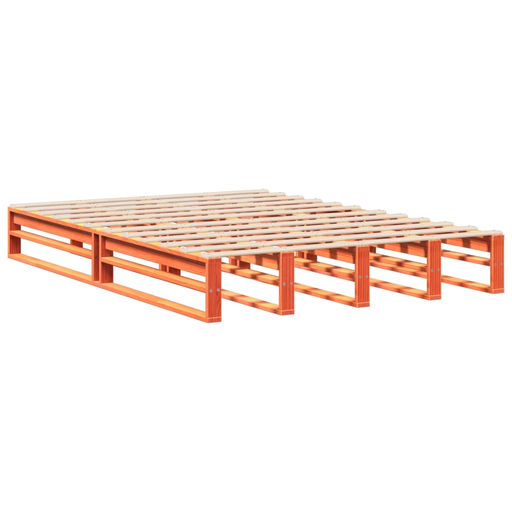 Bedframe zonder matras massief grenenhout wasbruin 120x200 cm is nu te koop bij PeponiXL, paradijselijk wonen!