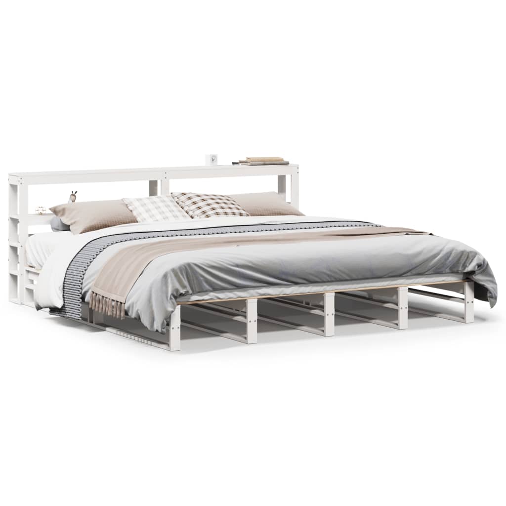 Bedframe zonder matras massief grenenhout wit 180x200 cm is nu te koop bij PeponiXL, paradijselijk wonen!