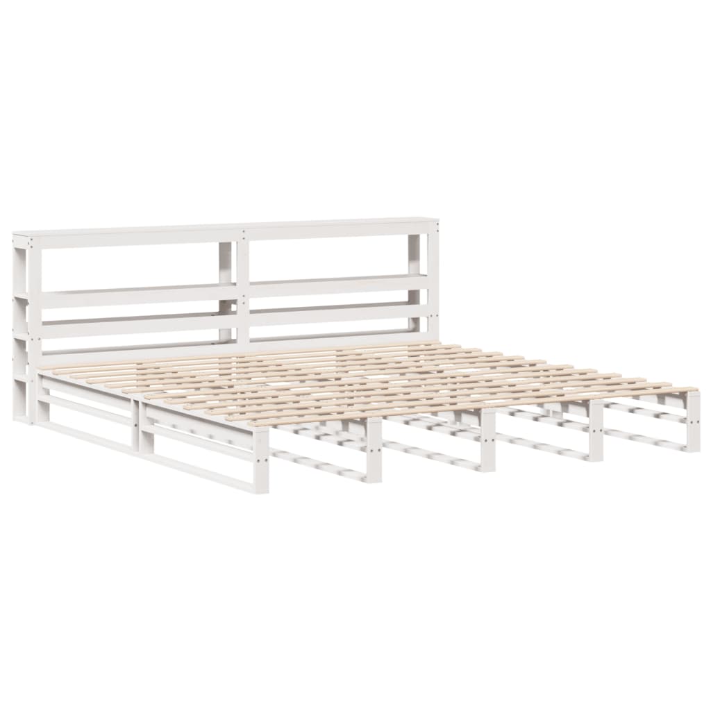 Bedframe zonder matras massief grenenhout wit 180x200 cm is nu te koop bij PeponiXL, paradijselijk wonen!