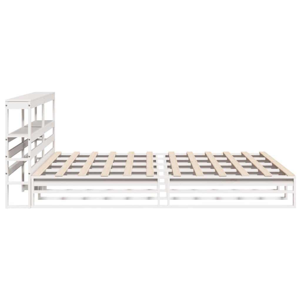 Bedframe zonder matras massief grenenhout wit 180x200 cm is nu te koop bij PeponiXL, paradijselijk wonen!