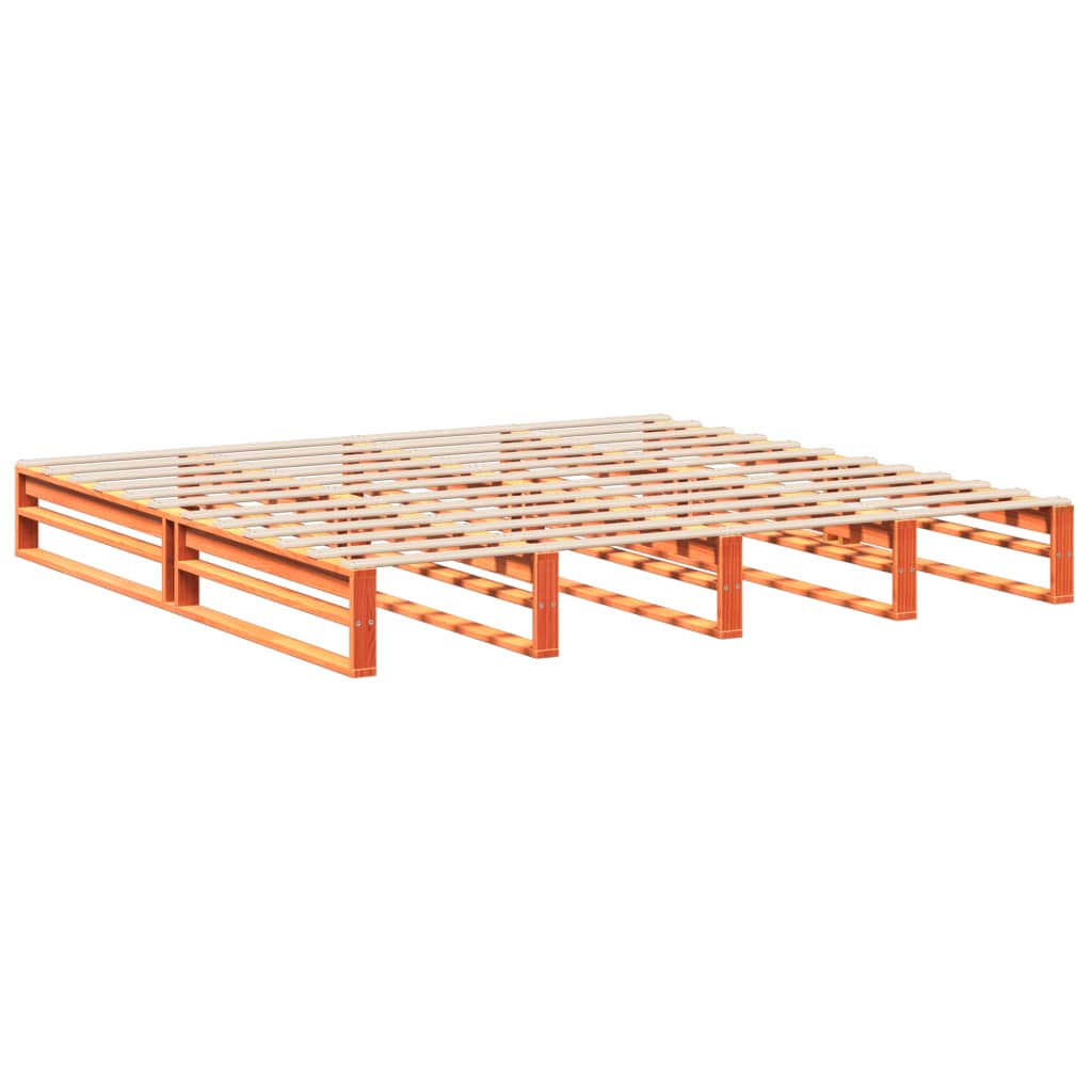 Bedframe zonder matras massief grenenhout wasbruin 180x200 cm is nu te koop bij PeponiXL, paradijselijk wonen!