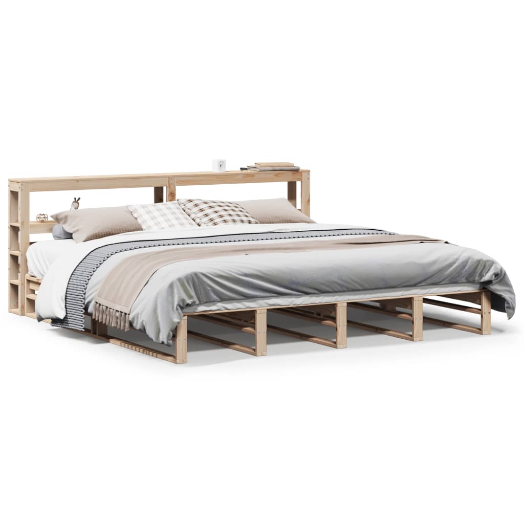 Bedframe zonder matras massief grenenhout 200x200 cm is nu te koop bij PeponiXL, paradijselijk wonen!