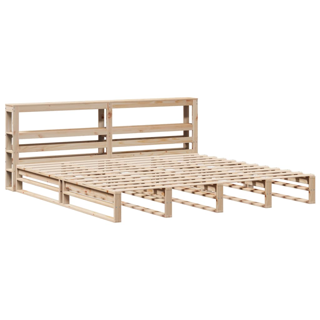 Bedframe zonder matras massief grenenhout 200x200 cm is nu te koop bij PeponiXL, paradijselijk wonen!