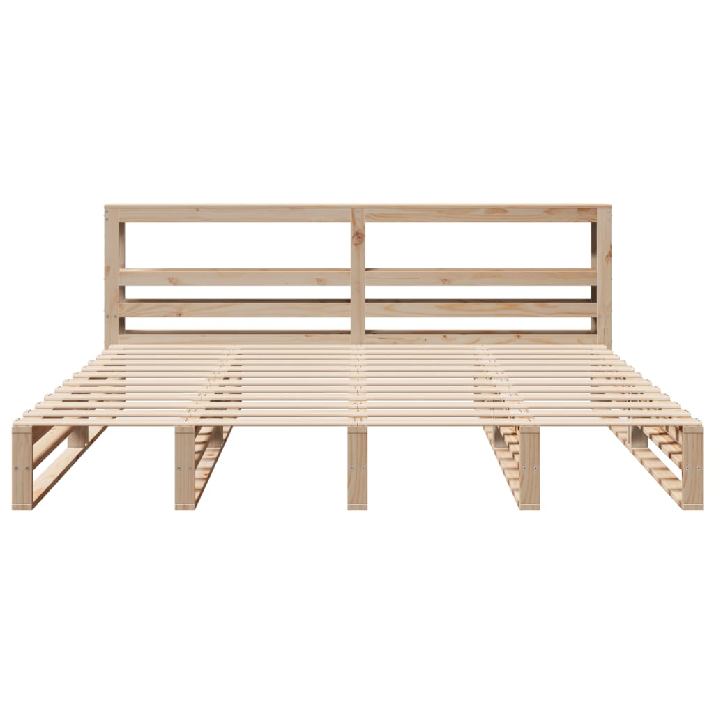 Bedframe zonder matras massief grenenhout 200x200 cm is nu te koop bij PeponiXL, paradijselijk wonen!