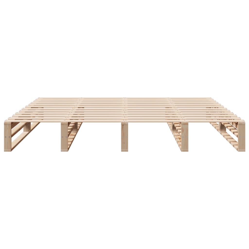 Bedframe zonder matras massief grenenhout 200x200 cm is nu te koop bij PeponiXL, paradijselijk wonen!
