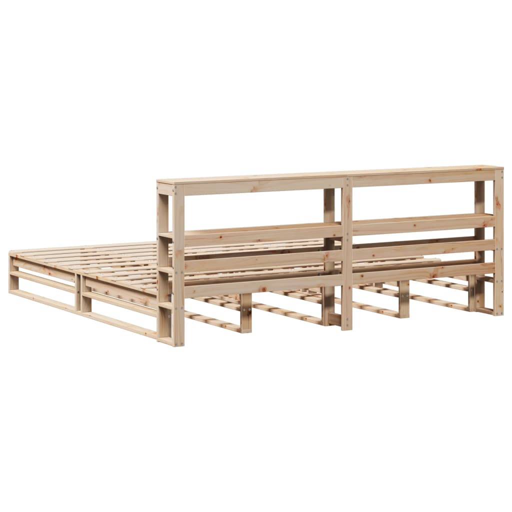 Bedframe zonder matras massief grenenhout 200x200 cm is nu te koop bij PeponiXL, paradijselijk wonen!