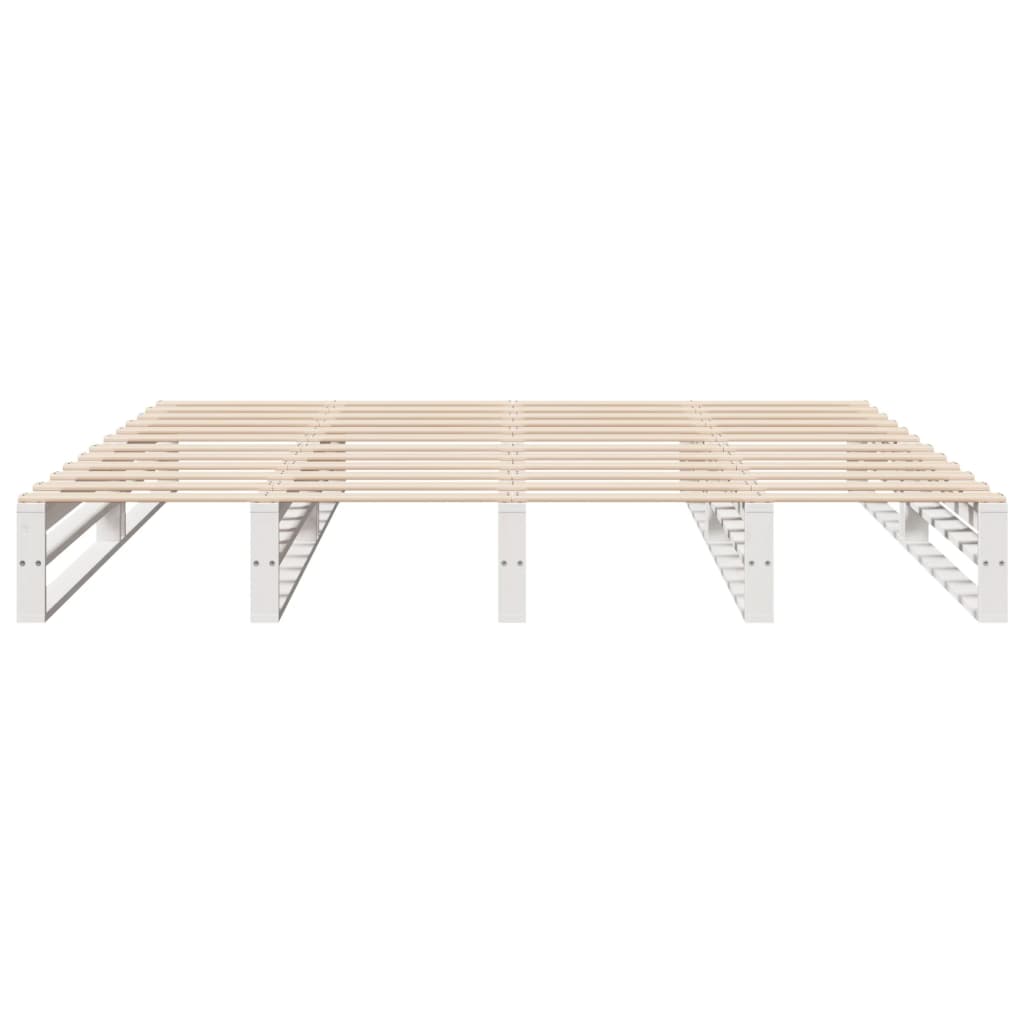 Bedframe zonder matras massief grenenhout wit 200x200 cm is nu te koop bij PeponiXL, paradijselijk wonen!