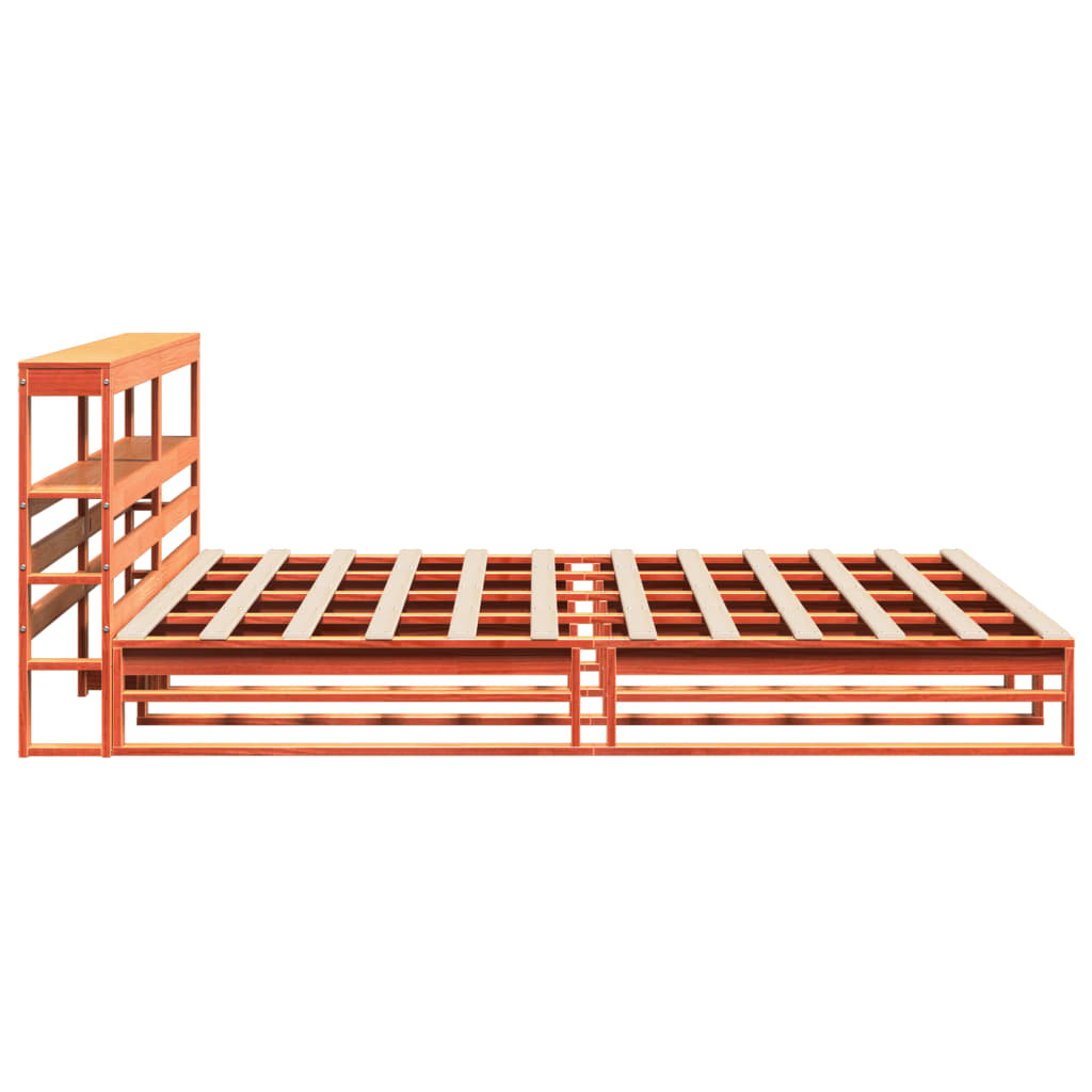 Bedframe zonder matras massief grenenhout wasbruin 200x200 cm is nu te koop bij PeponiXL, paradijselijk wonen!