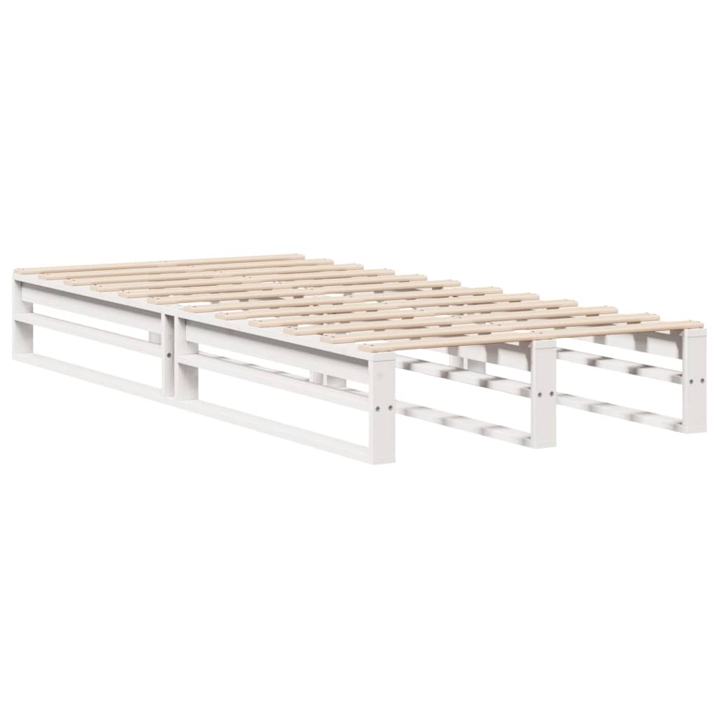 Bedframe zonder matras massief grenenhout wit 75x190 cm is nu te koop bij PeponiXL, paradijselijk wonen!