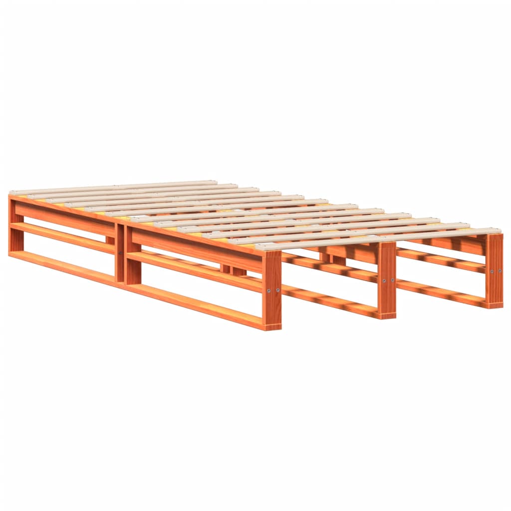 Bedframe zonder matras massief grenenhout wasbruin 75x190 cm is nu te koop bij PeponiXL, paradijselijk wonen!