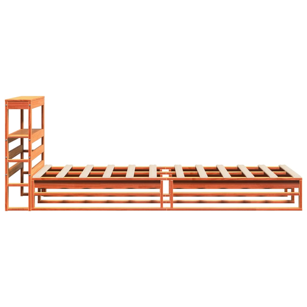 Bedframe zonder matras massief grenenhout wasbruin 75x190 cm is nu te koop bij PeponiXL, paradijselijk wonen!