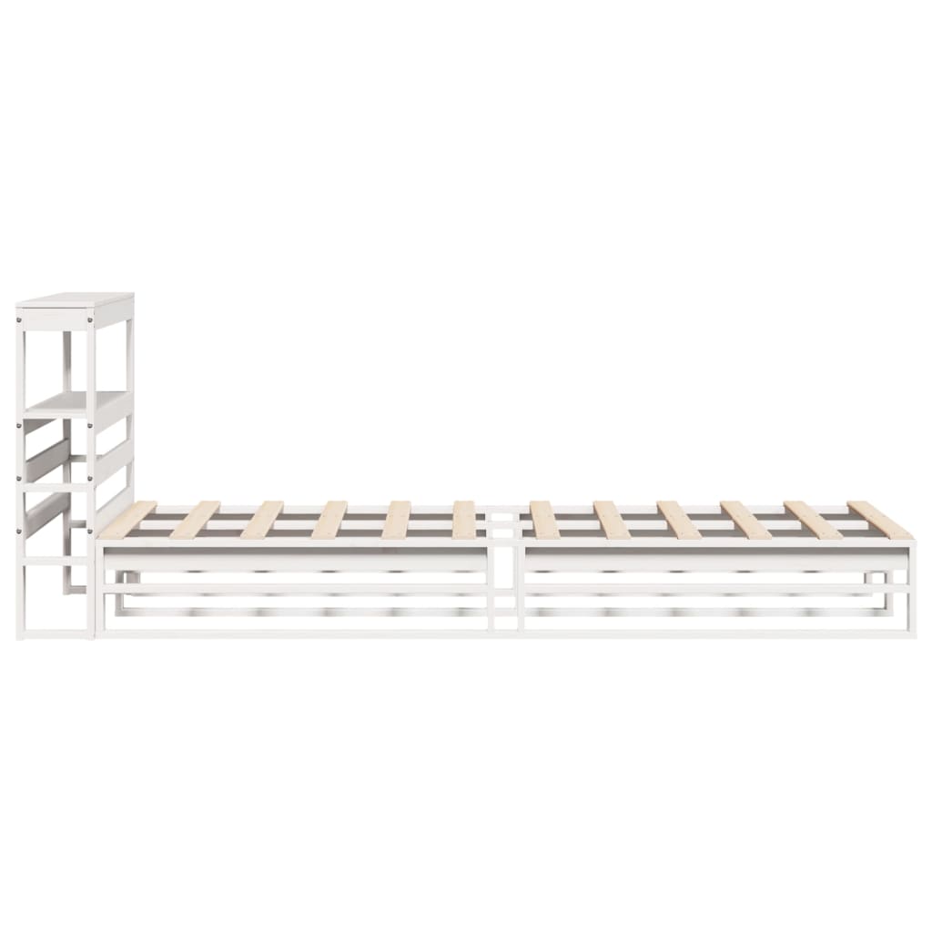 Bedframe zonder matras massief grenenhout wit 90x190 cm is nu te koop bij PeponiXL, paradijselijk wonen!