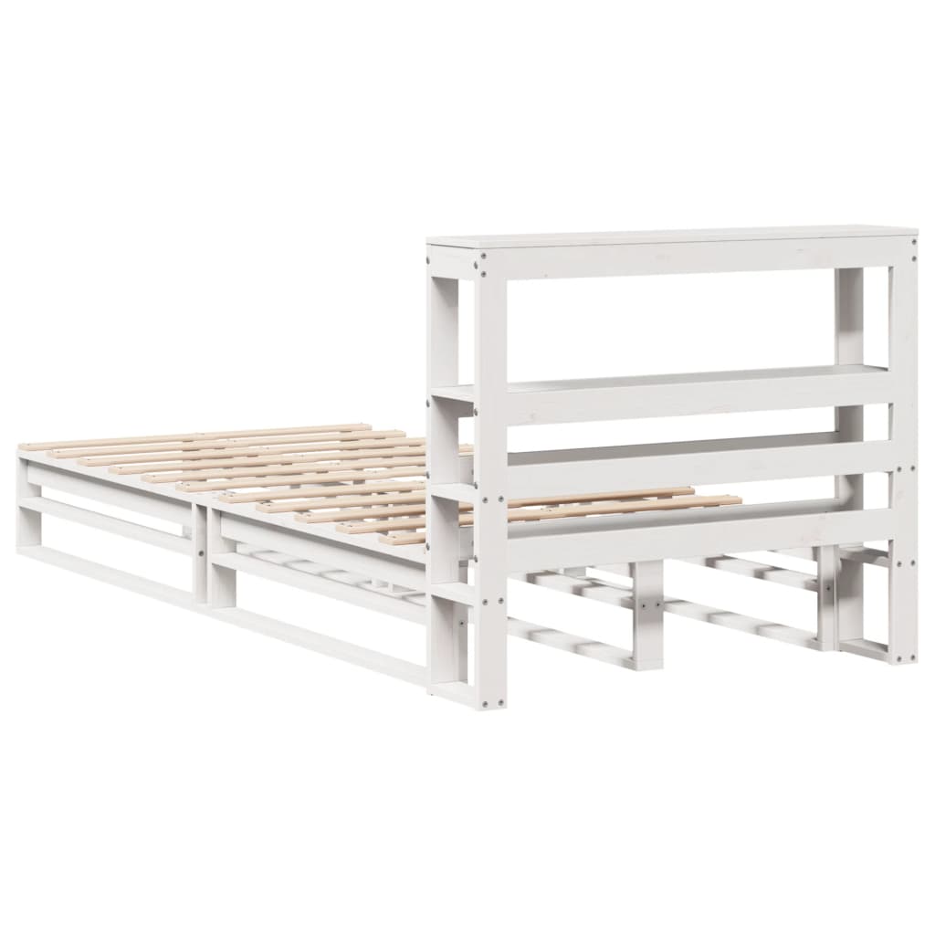 Bedframe zonder matras massief grenenhout wit 90x190 cm is nu te koop bij PeponiXL, paradijselijk wonen!