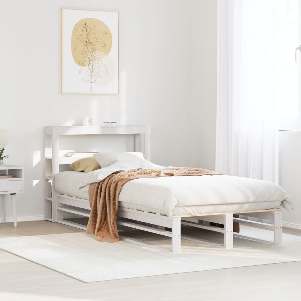 Bedframe zonder matras massief grenenhout wit 90x190 cm is nu te koop bij PeponiXL, paradijselijk wonen!