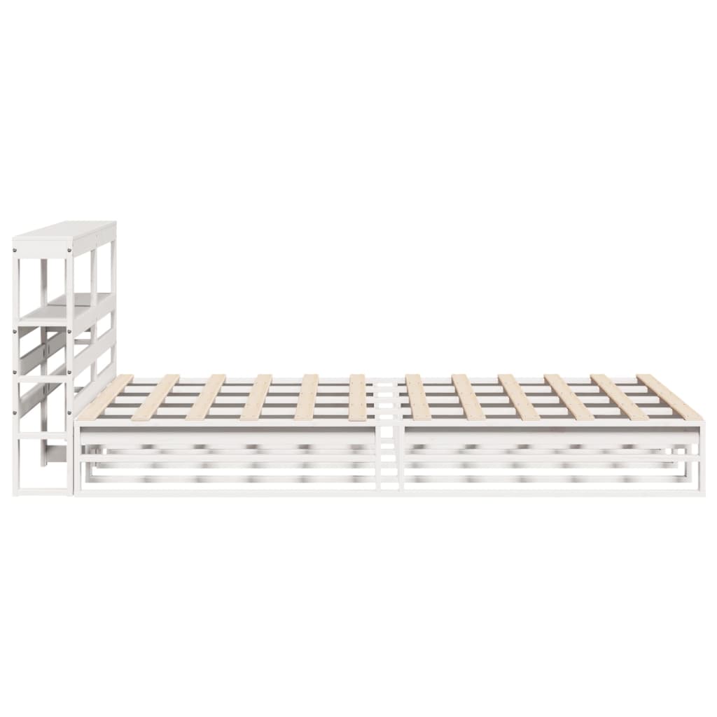 Bedframe zonder matras massief grenenhout wit 120x190 cm is nu te koop bij PeponiXL, paradijselijk wonen!