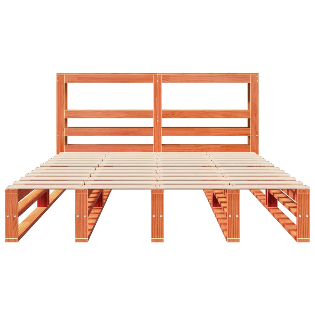 Bedframe zonder matras massief grenenhout wasbruin 120x190 cm is nu te koop bij PeponiXL, paradijselijk wonen!