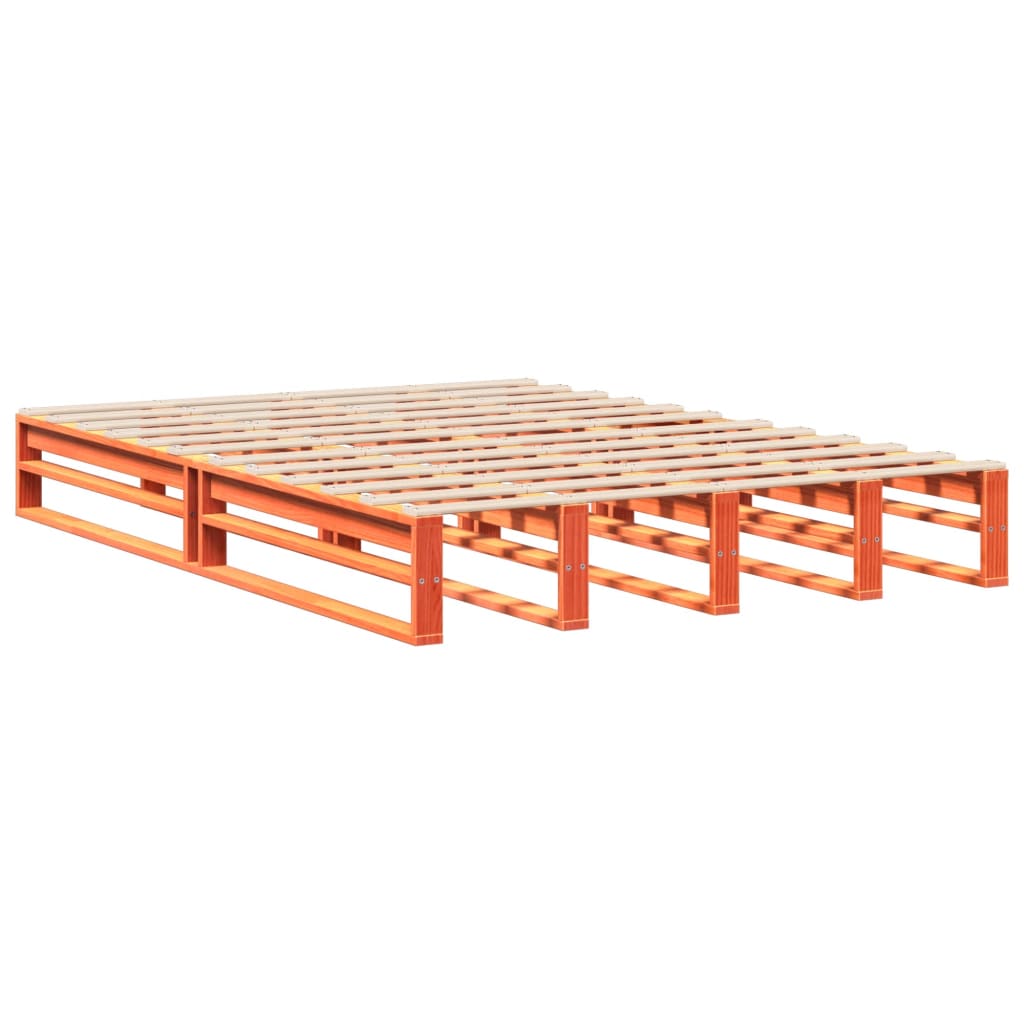 Bedframe zonder matras massief grenenhout wasbruin 120x190 cm is nu te koop bij PeponiXL, paradijselijk wonen!