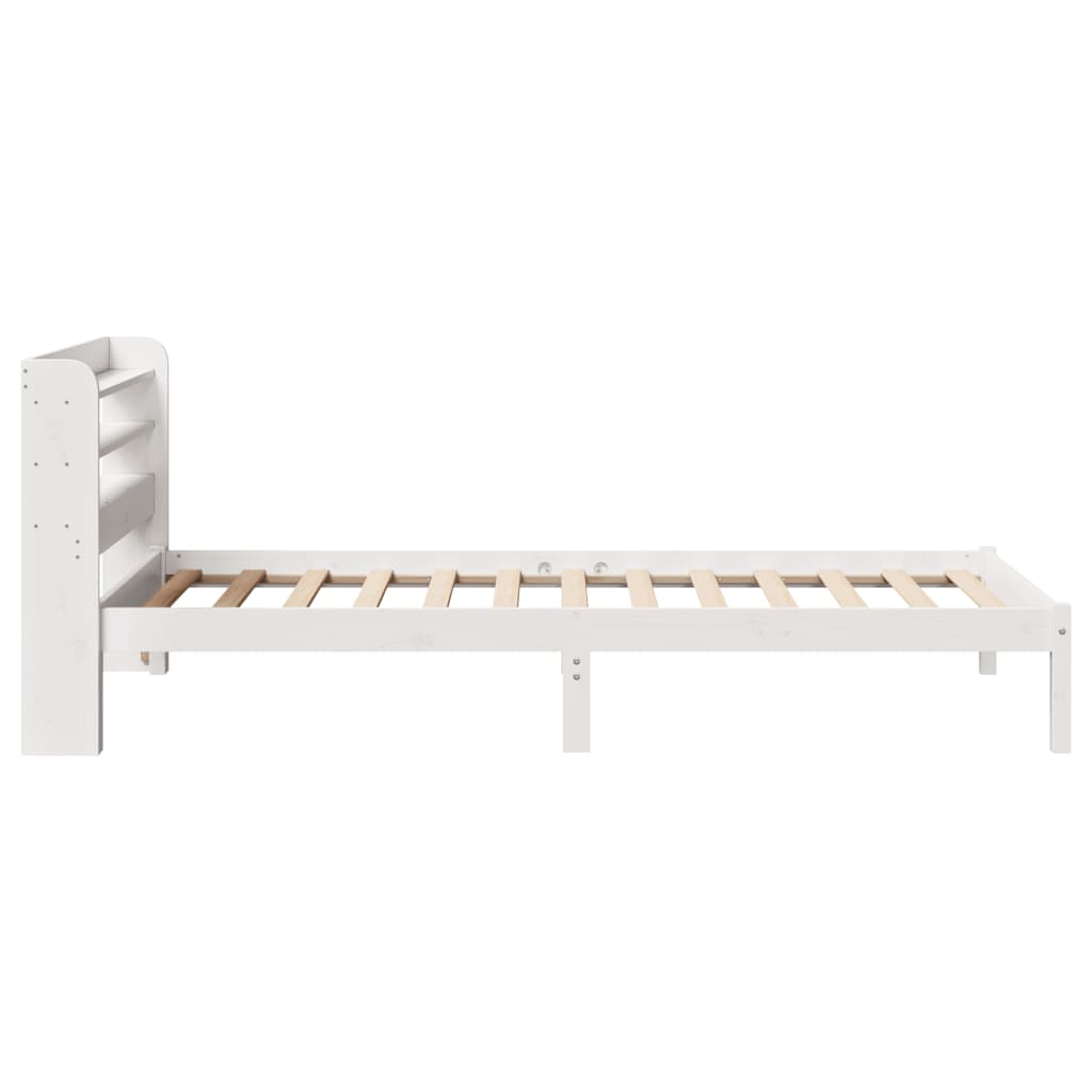 Bedframe zonder matras massief grenenhout wit 75x190 cm is nu te koop bij PeponiXL, paradijselijk wonen!