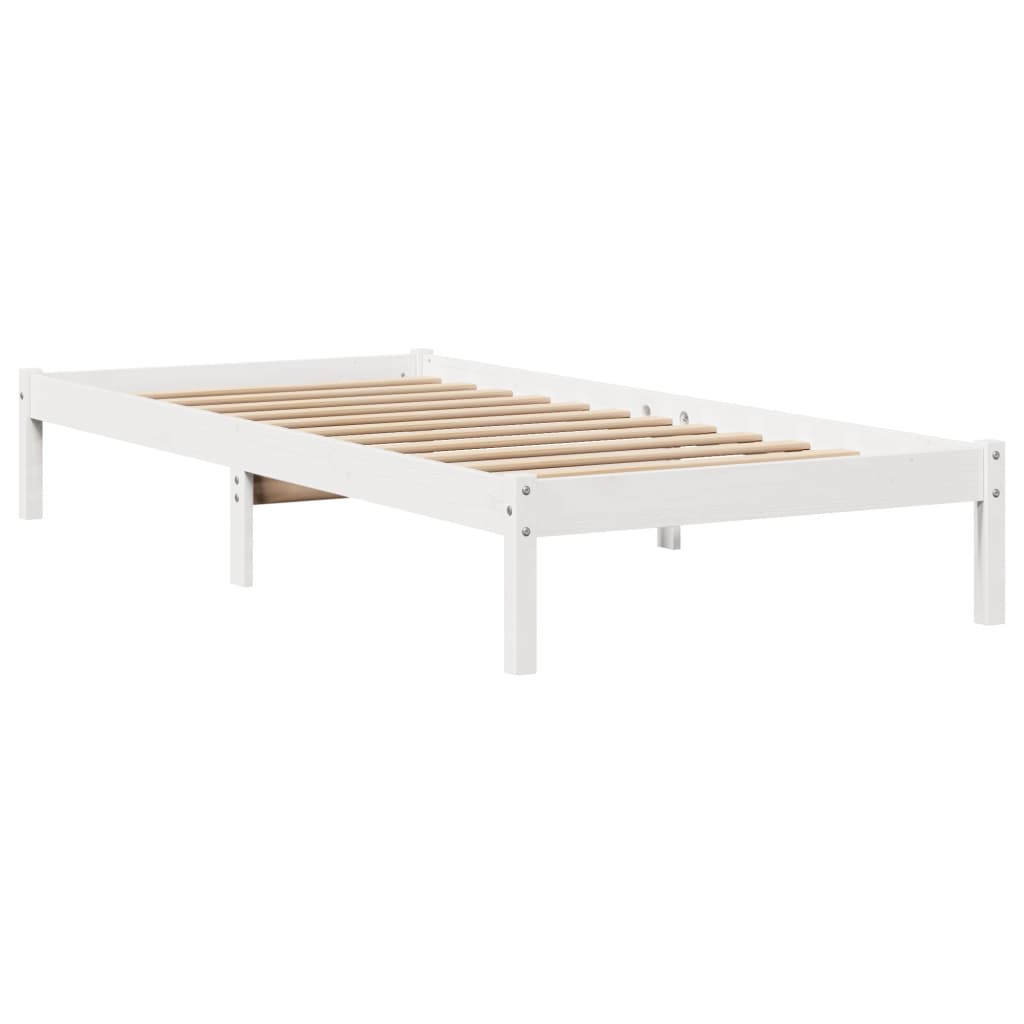 Bedframe zonder matras massief grenenhout wit 75x190 cm is nu te koop bij PeponiXL, paradijselijk wonen!