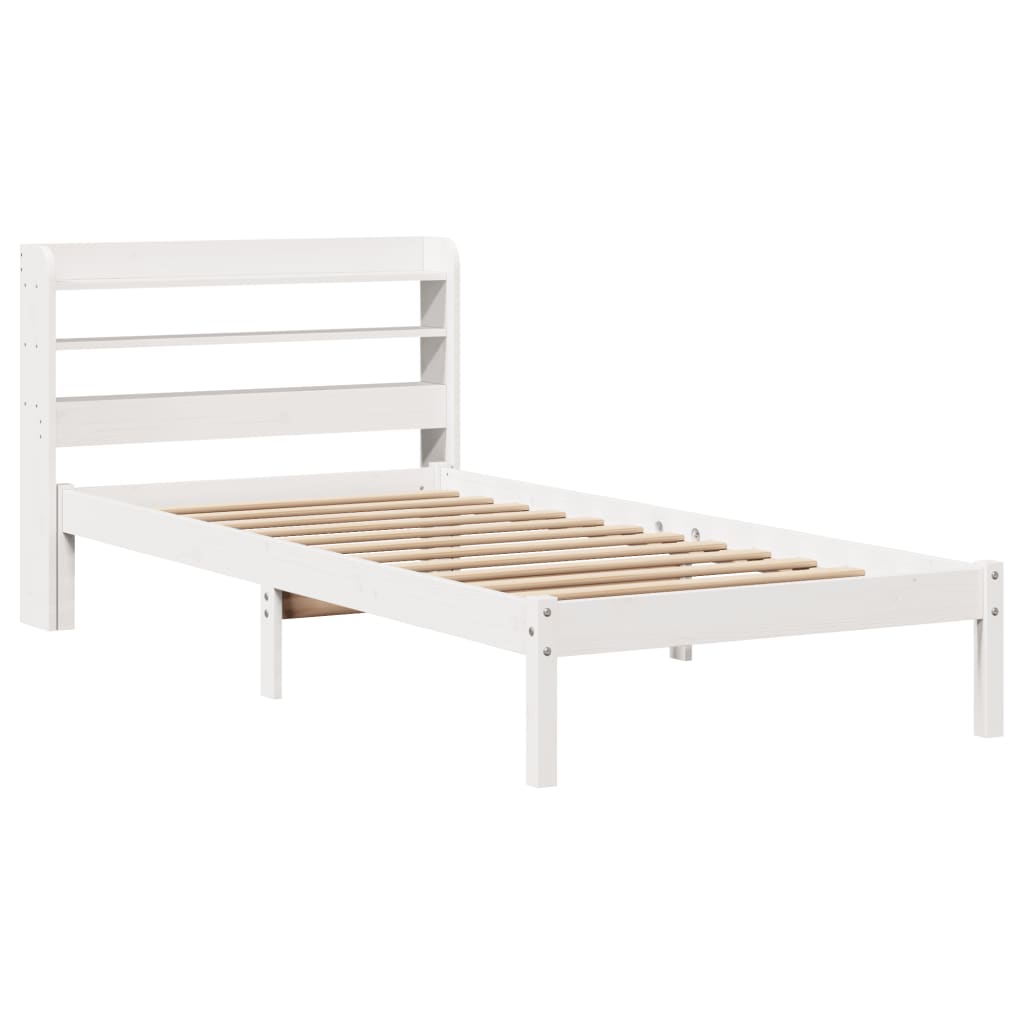 Bedframe zonder matras massief grenenhout wit 90x200 cm is nu te koop bij PeponiXL, paradijselijk wonen!