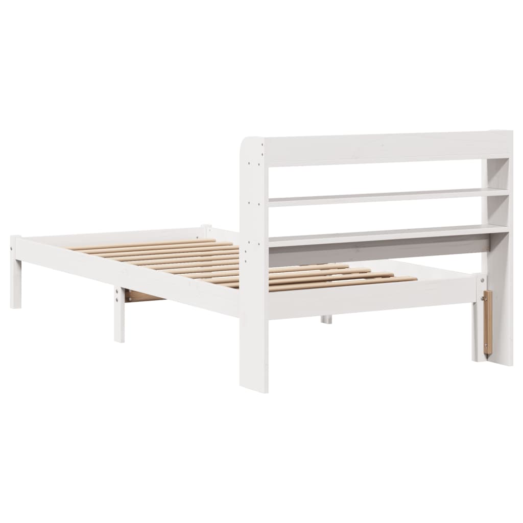 Bedframe zonder matras massief grenenhout wit 90x200 cm is nu te koop bij PeponiXL, paradijselijk wonen!