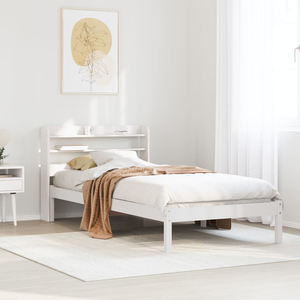 Bedframe zonder matras massief grenenhout wit 90x200 cm is nu te koop bij PeponiXL, paradijselijk wonen!