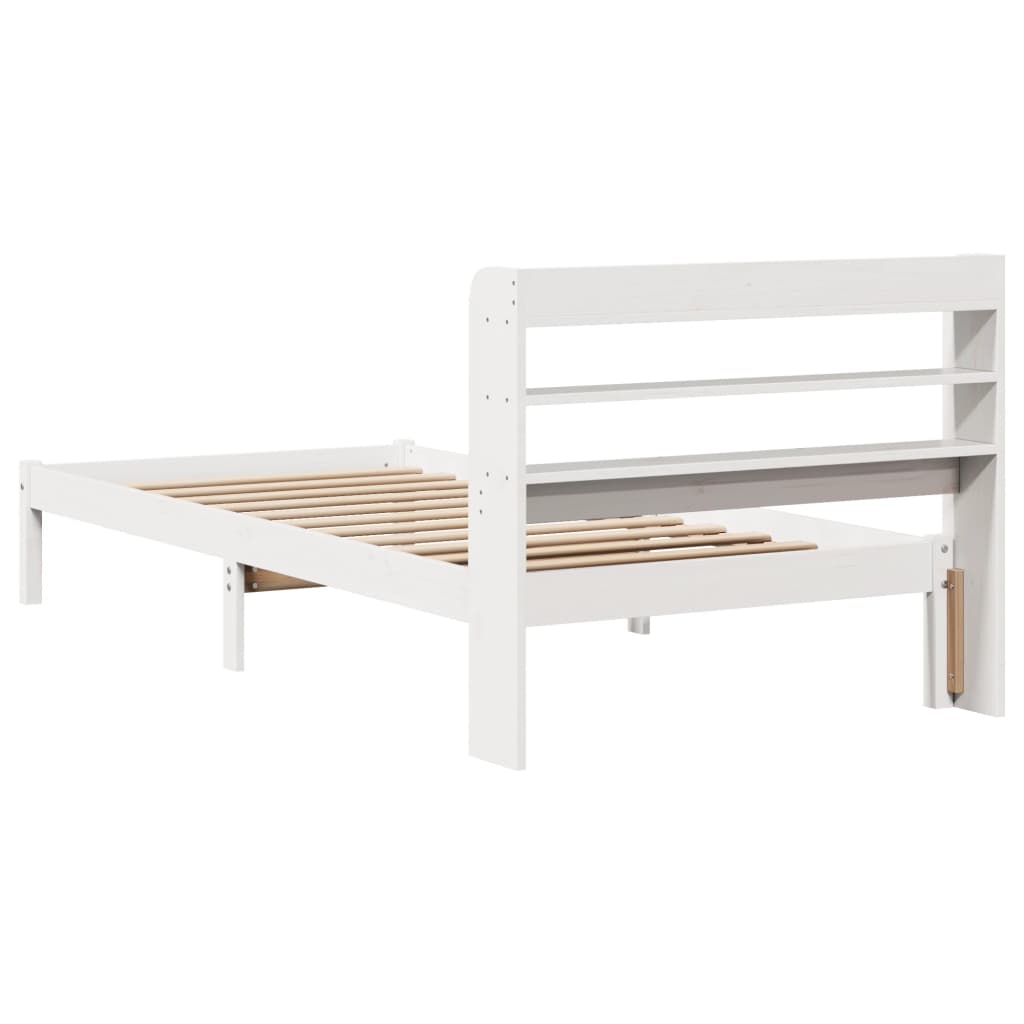 Bedframe zonder matras massief grenenhout wit 140x200 cm is nu te koop bij PeponiXL, paradijselijk wonen!