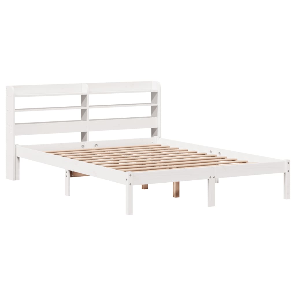Bedframe zonder matras massief grenenhout wit 140x200 cm is nu te koop bij PeponiXL, paradijselijk wonen!