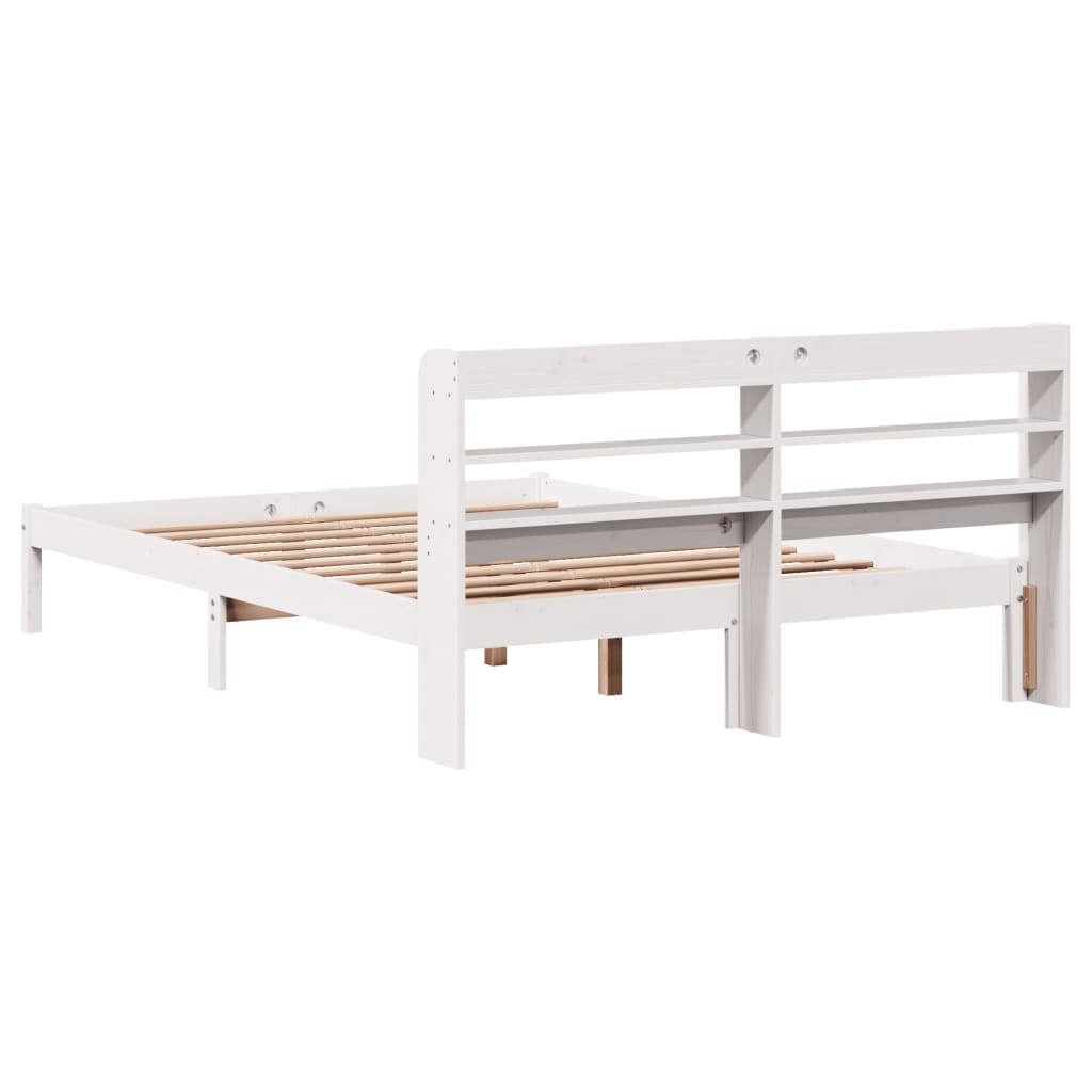 Bedframe zonder matras massief grenenhout wit 140x200 cm is nu te koop bij PeponiXL, paradijselijk wonen!