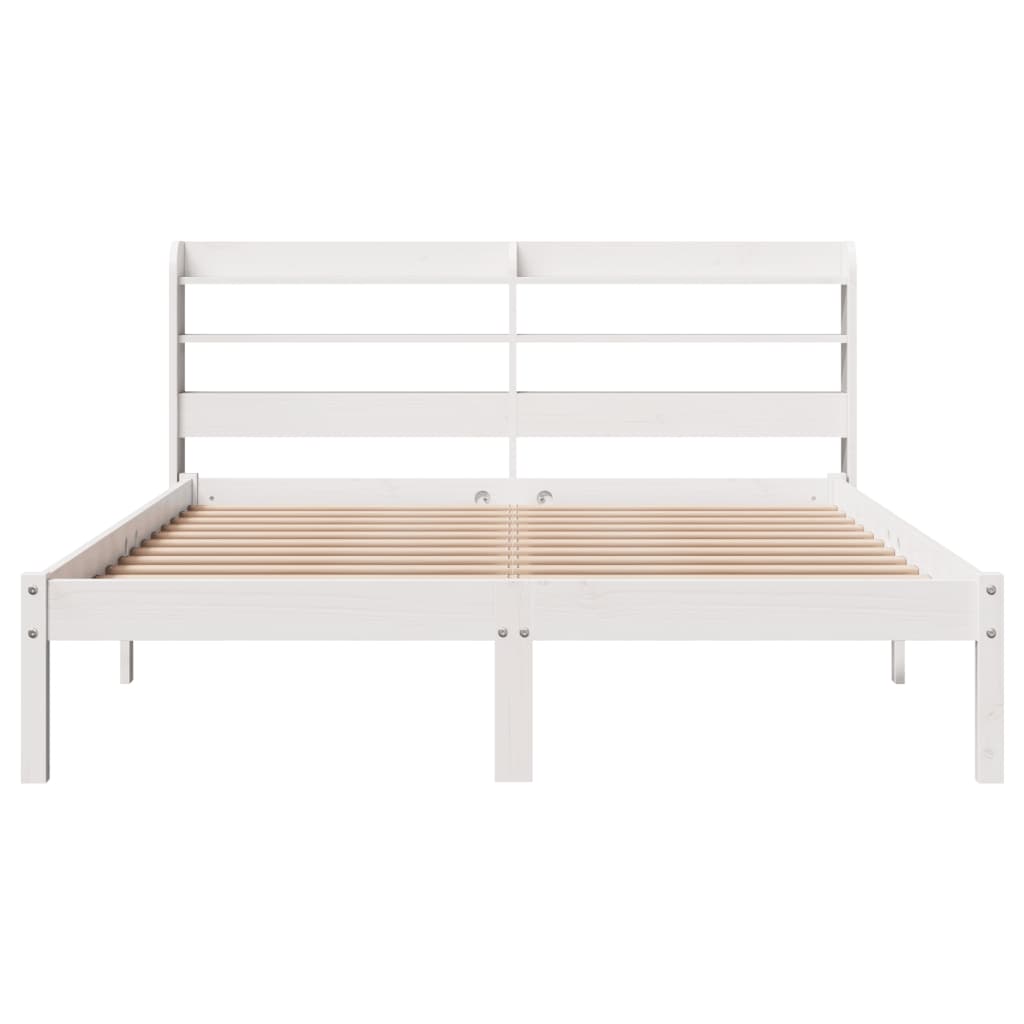 Bedframe zonder matras massief grenenhout wit 160x200 cm is nu te koop bij PeponiXL, paradijselijk wonen!