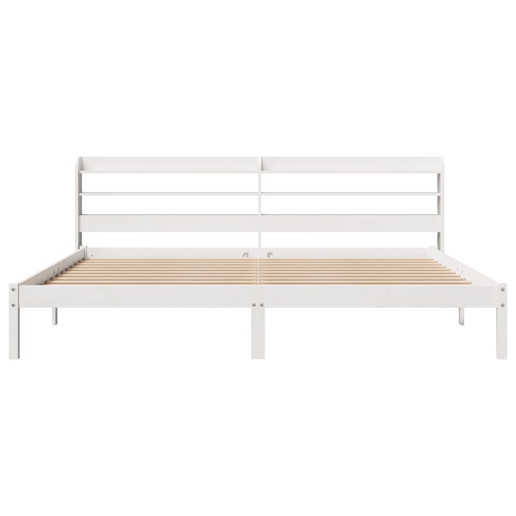 Bedframe zonder matras massief grenenhout wit 180x200 cm is nu te koop bij PeponiXL, paradijselijk wonen!