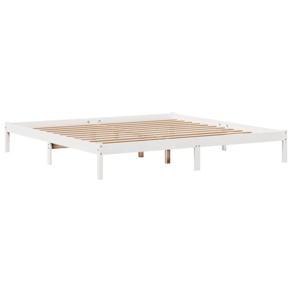 Bedframe zonder matras massief grenenhout wit 180x200 cm is nu te koop bij PeponiXL, paradijselijk wonen!