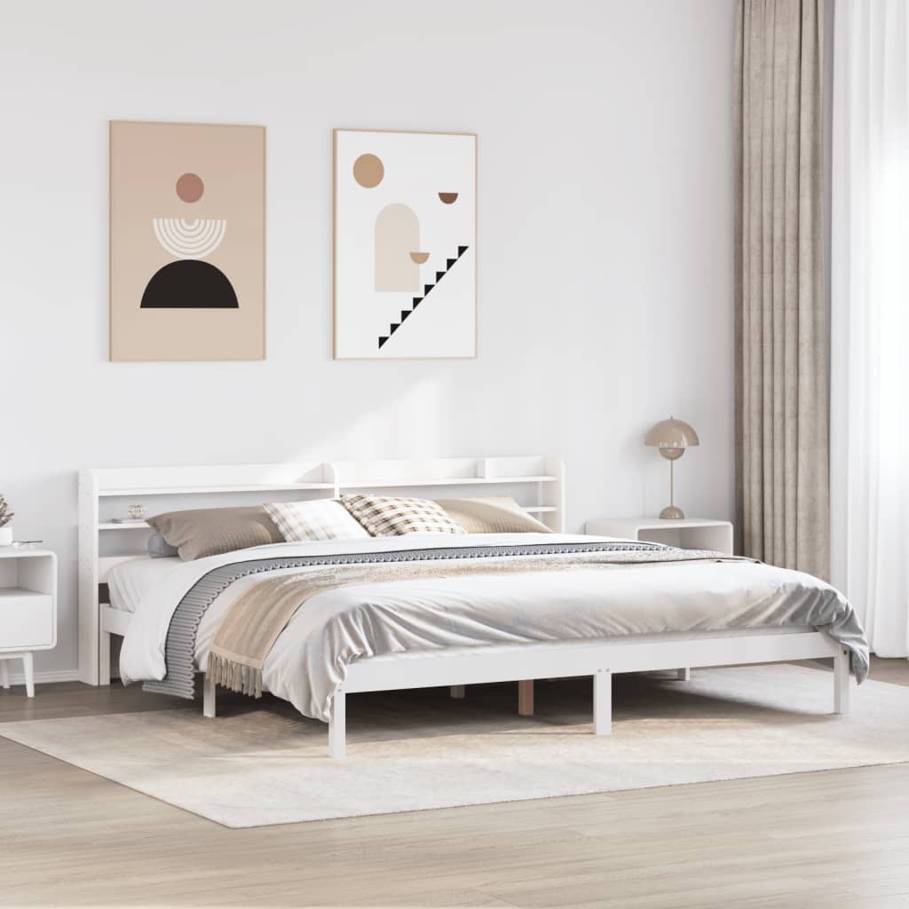 Bedframe zonder matras massief grenenhout wit 180x200 cm is nu te koop bij PeponiXL, paradijselijk wonen!