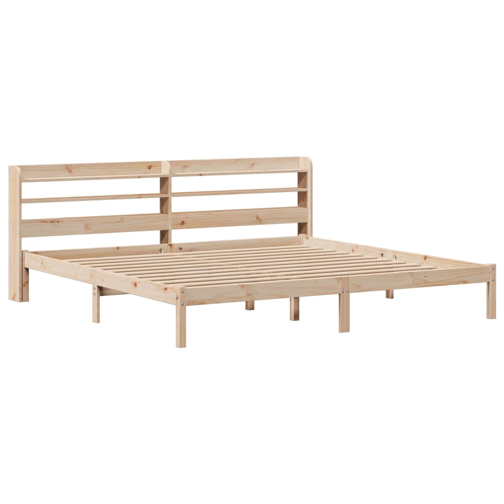 Bedframe zonder matras massief grenenhout 200x200 cm is nu te koop bij PeponiXL, paradijselijk wonen!
