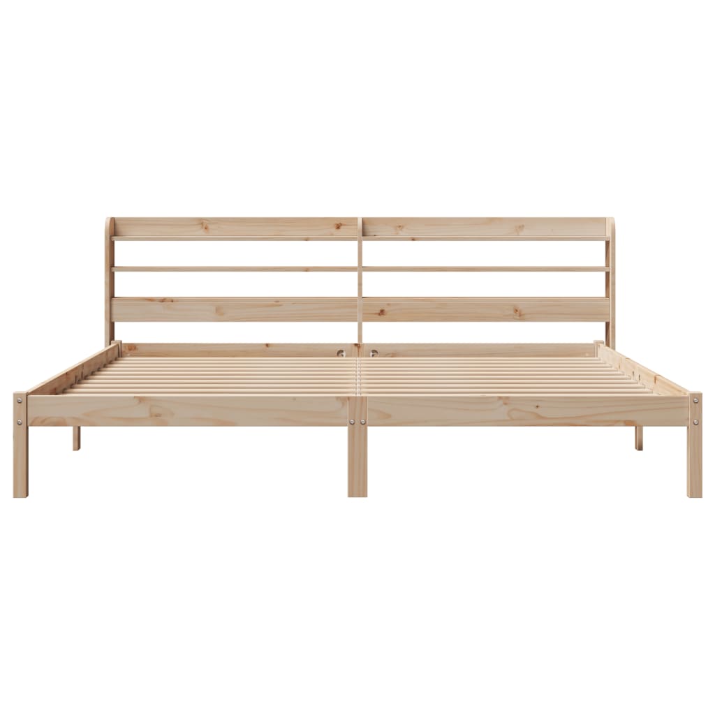 Bedframe zonder matras massief grenenhout 200x200 cm is nu te koop bij PeponiXL, paradijselijk wonen!