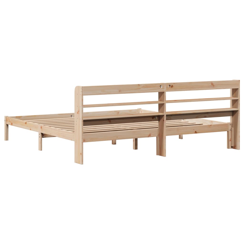 Bedframe zonder matras massief grenenhout 200x200 cm is nu te koop bij PeponiXL, paradijselijk wonen!
