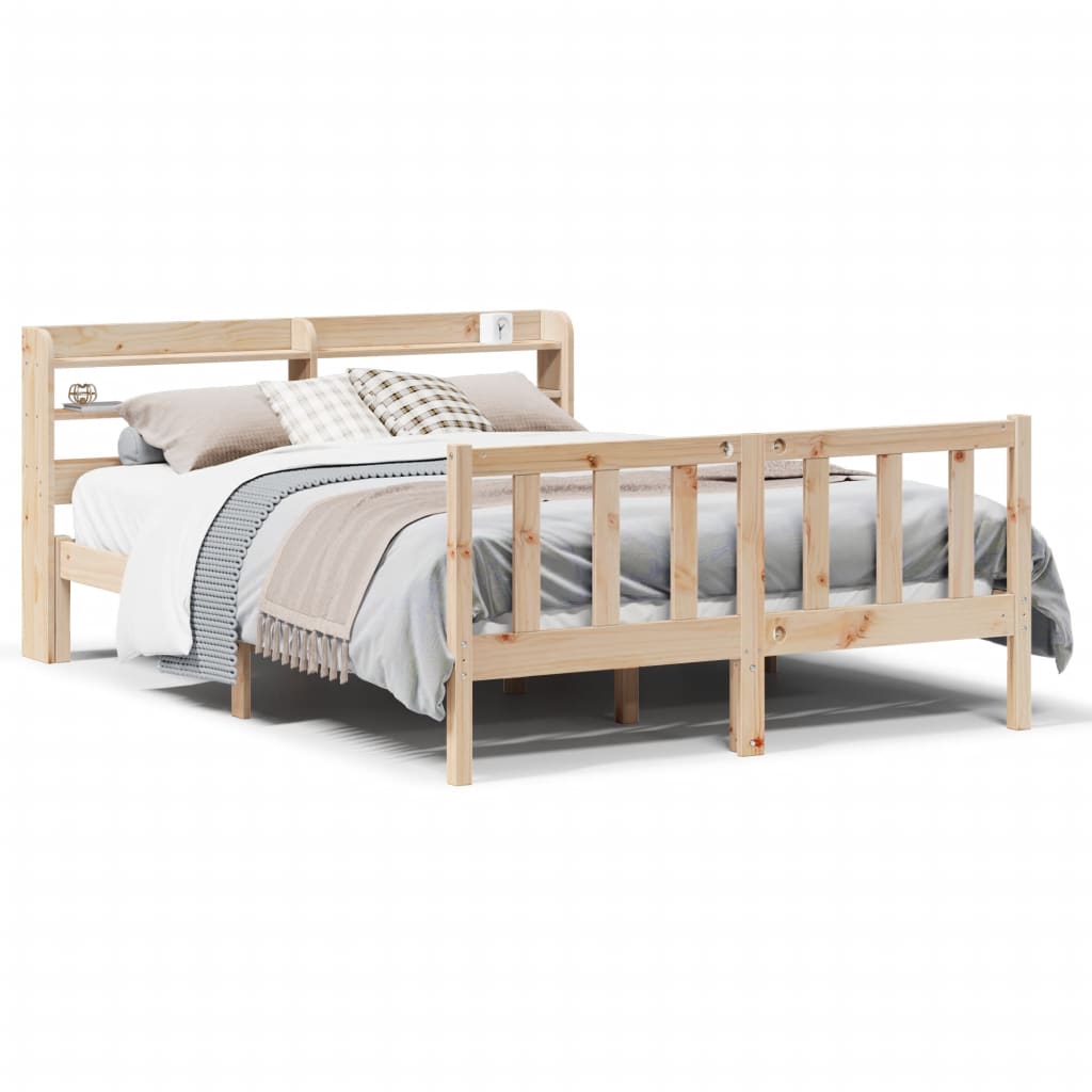 Bedframe zonder matras massief grenenhout 140x200 cm
