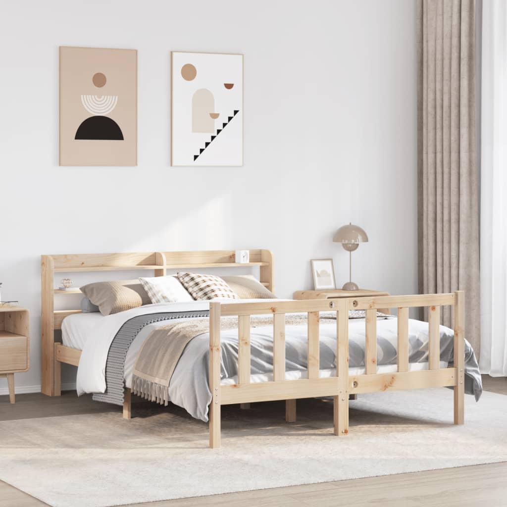 Bedframe zonder matras massief grenenhout 140x200 cm