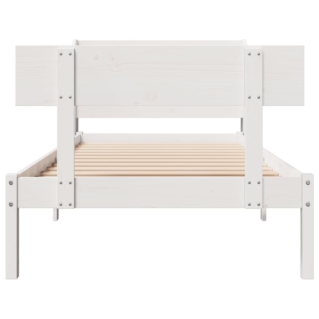 Bedframe zonder matras massief grenenhout wit 90x190 cm is nu te koop bij PeponiXL, paradijselijk wonen!