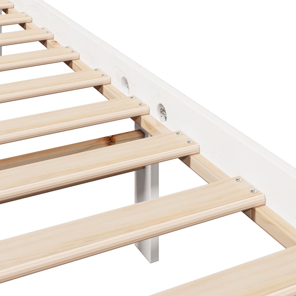 Bedframe zonder matras massief grenenhout wit 90x190 cm is nu te koop bij PeponiXL, paradijselijk wonen!