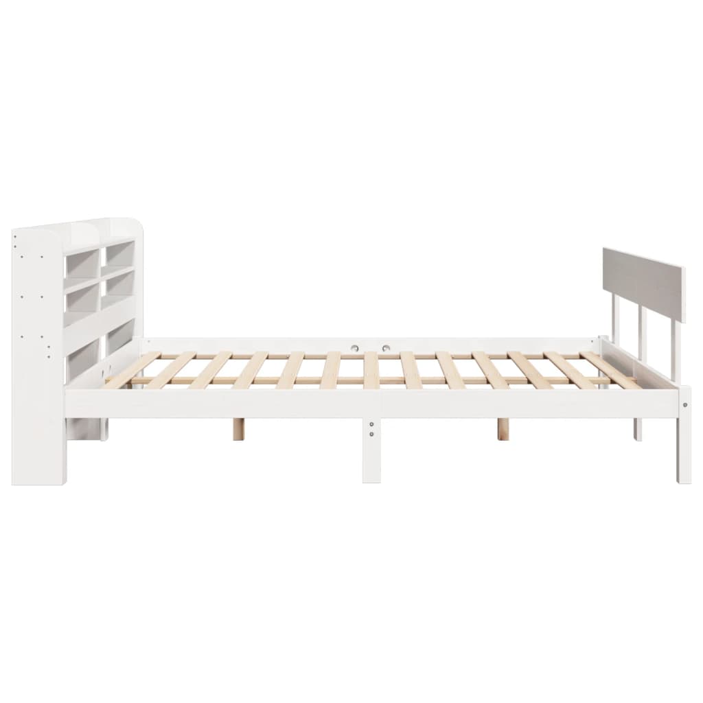 Bedframe zonder matras massief grenenhout wit 135x190 cm is nu te koop bij PeponiXL, paradijselijk wonen!