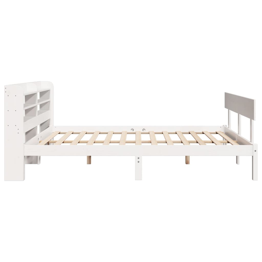 Bedframe zonder matras massief grenenhout wit 140x190 cm is nu te koop bij PeponiXL, paradijselijk wonen!
