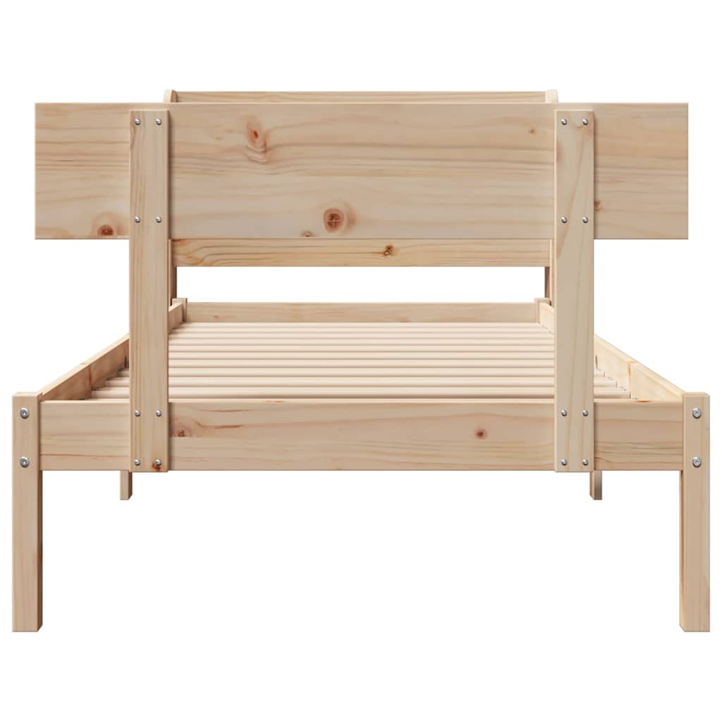 Bedframe zonder matras massief grenenhout 90x200 cm is nu te koop bij PeponiXL, paradijselijk wonen!