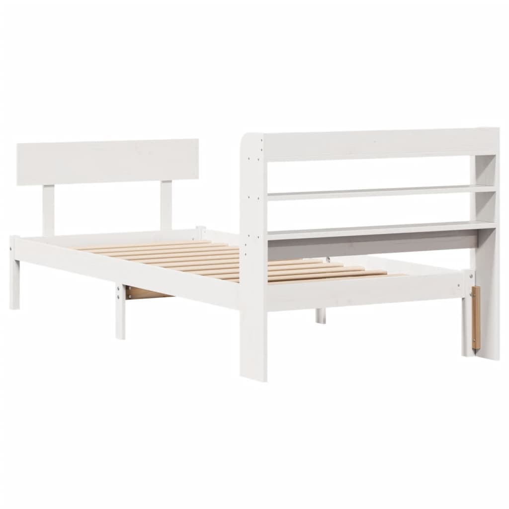 Bedframe zonder matras massief grenenhout wit 90x200 cm is nu te koop bij PeponiXL, paradijselijk wonen!